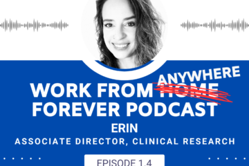 Cover Art for episode 1.4 with Erin, Associate Director in Clinical Research